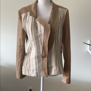 NWT Suede and Fiber Vegan Leather Jacket